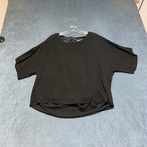 Naked Zebra Blouse Top Womens Large Black Short Sleeve Outdoor Comfort Fit